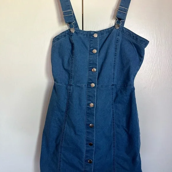 white christmas dresses Bless Your Heart Denim Mini Dress - Dark Denim main image 1